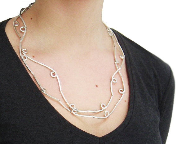 4. Collier Loops / Silber lang